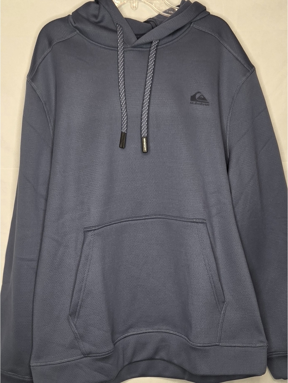 Quiksilver Mens Large Vintage Indigo Mesh Polar Fleece Pullover Hoodie NWT